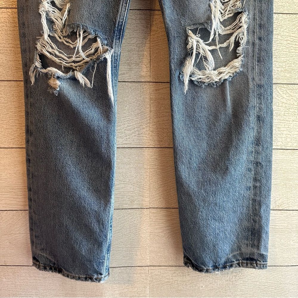 AGOLDE 90's Mid Rise Loose Distressed Jeans in Major Size 24 - Picture 7 of 13